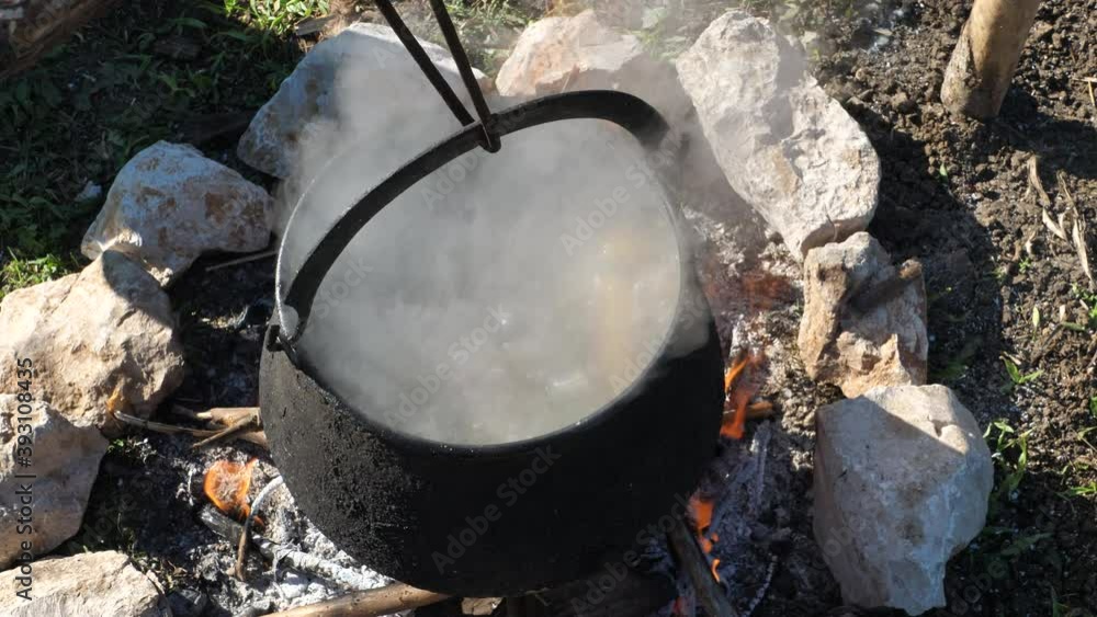Cooking or storing food in a cauldron on the hearth is still used today around the world Cooking or storing food in a cauldron on the hearth is still used today around the world