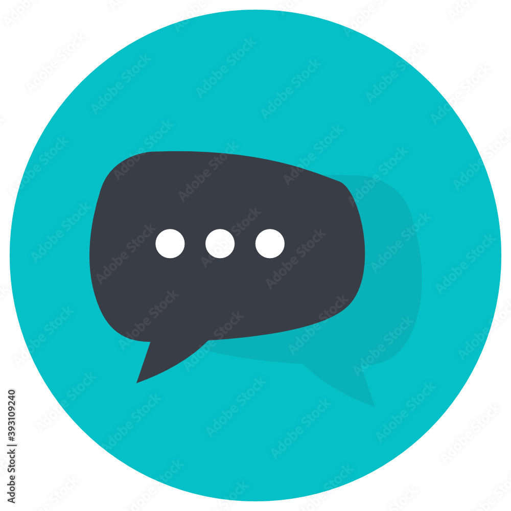 Two chat bubbles showing concept of communication icon
Two chat bubbles showing concept of communication icon