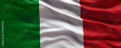 Waving flag of Italy - Flag of Italy - 3D flag background