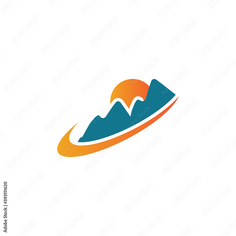 Mountain icon Logo Template Vector illustration design Mountain icon Logo Template Vector illustration design
