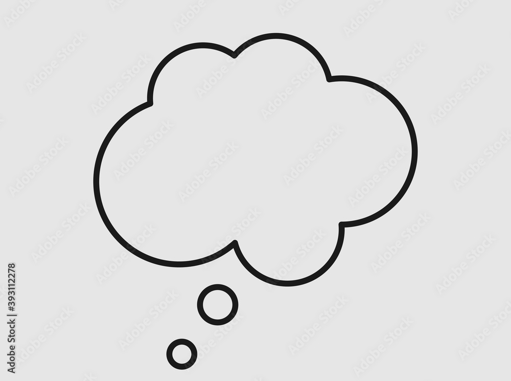 Think Speech Bubble icon simple vector illustration Think Speech Bubble icon simple vector illustration