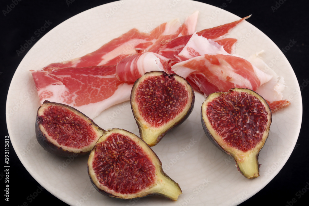 figs with ham as tasty mediterranean dish figs with ham as tasty mediterranean dish