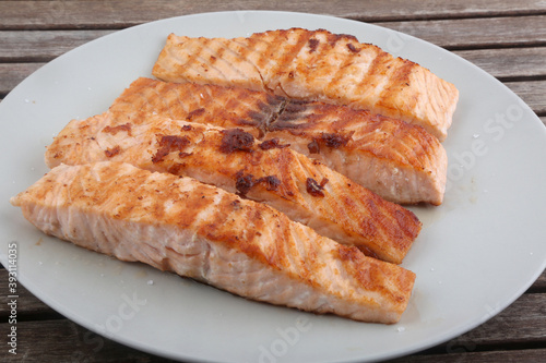 prepared salmon dish ready to eat