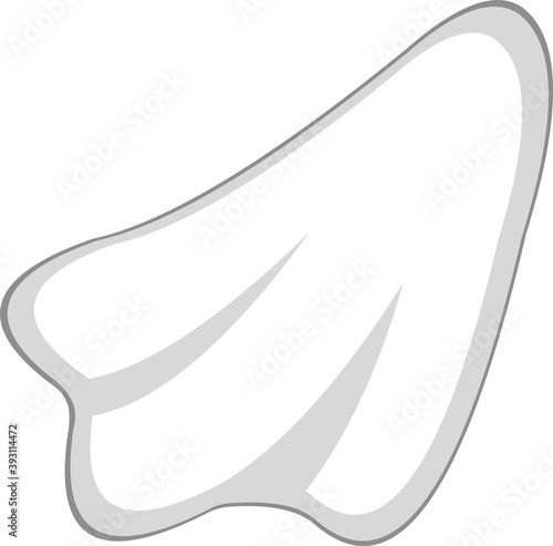 Vector illustration of emoticon of a handkerchief