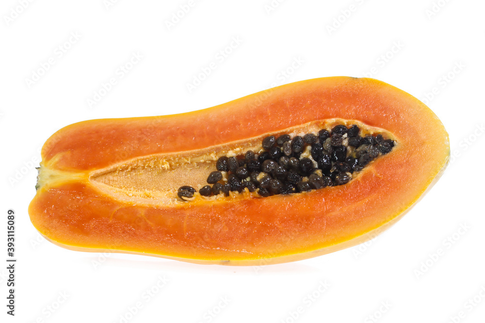 papaya isolated on a white background papaya isolated on a white background