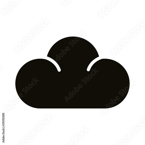 cloud computing silhouette style icon