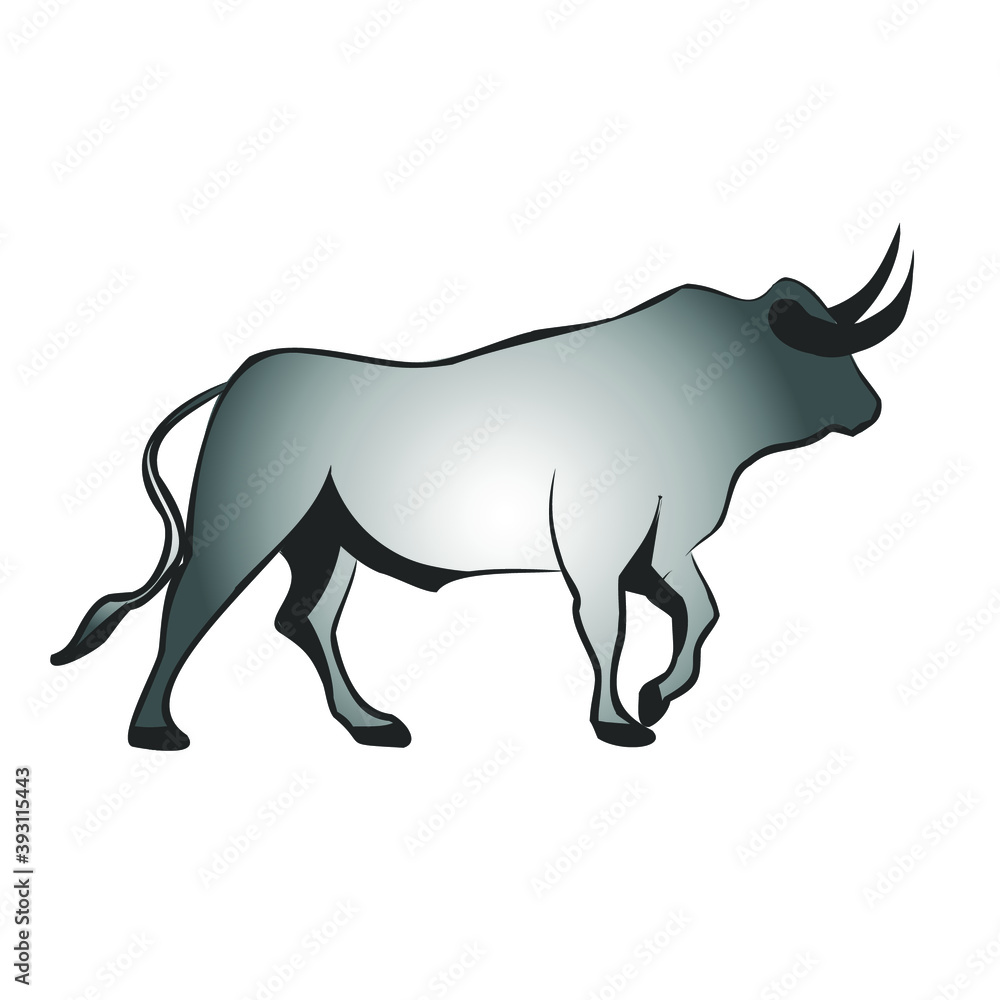Obraz premium New year. Christmas. The year of the white metal bull. Trading. Exchange trading. snowflakes. Word, text. Elements for cards and banners. Isolated vector objects.