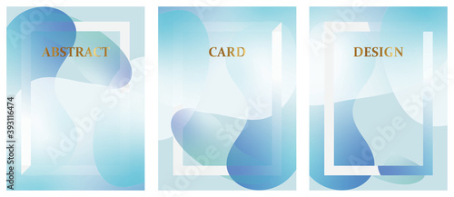 Card design picture Blue tones, spherical patterns, abstract design, including poster flyer.