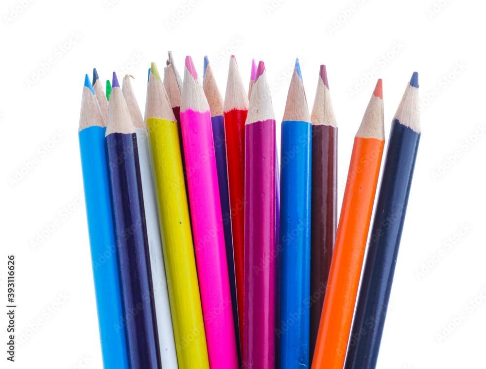 Color pencils isolated on white background. Color pencils isolated on white background.