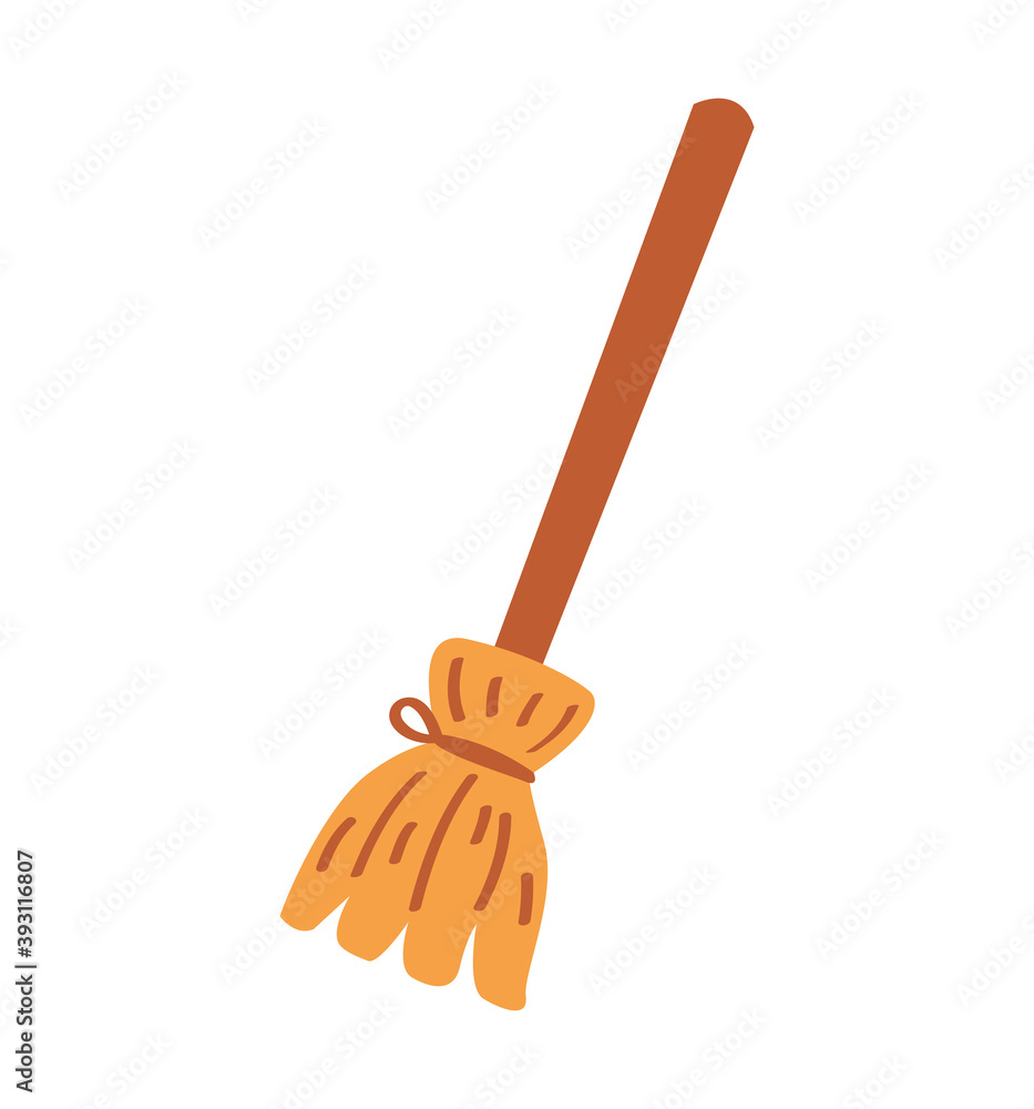 halloween witch broom isolated icon halloween witch broom isolated icon