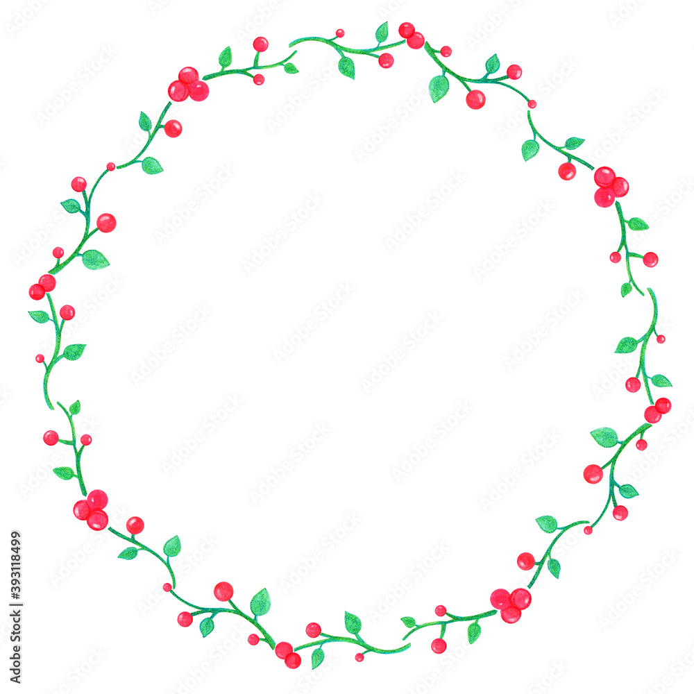 Hand Drawn Christmas Wreath Hand Drawn Christmas Wreath