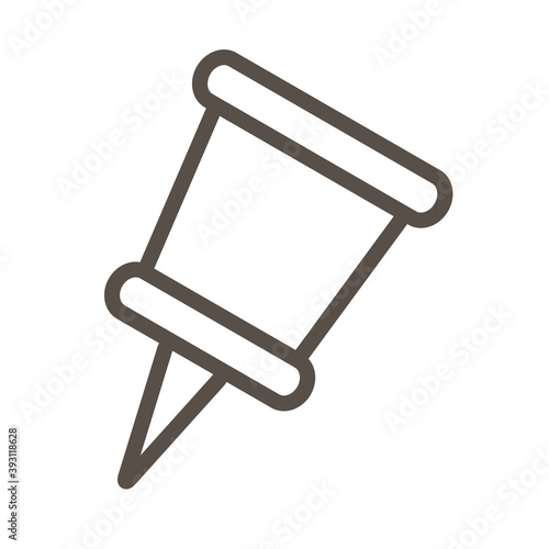 attach paper pin line style icon