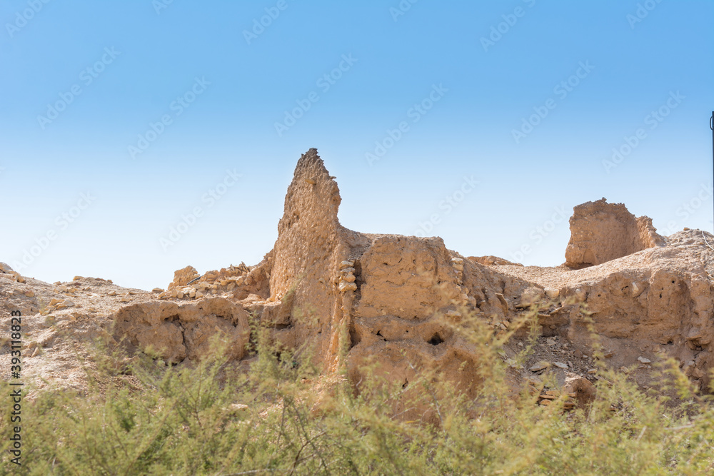 Historic buildings in Dariyah clay castle, also as Dereyeh and Dariyya, a town in Riyadh, Saudi Arabia, original home of the Saudi royal family, the capital of the Emirate of Diriyah. Historic buildings in Dariyah clay castle, also as Dereyeh and Dariyya, a town in Riyadh, Saudi Arabia, original home of the Saudi royal family, the capital of the Emirate of Diriyah.