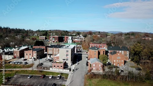 Abingdon Virginia Aerial Push in in 4k photo