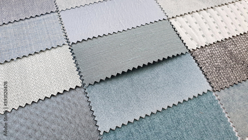 Foto de catalog of interior luxury fabric sample chart showing multi