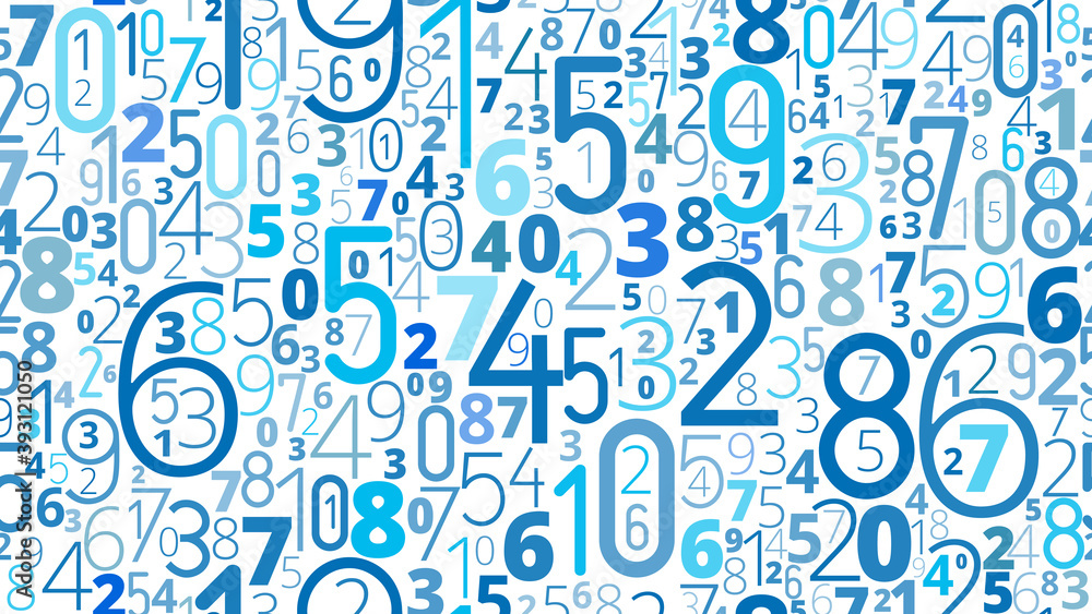 Numbers vector background