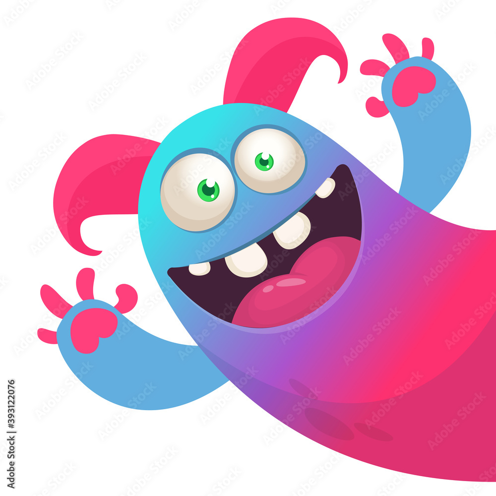 Funny cartoon monster design. Monster character illustration Funny cartoon monster design. Monster character illustration