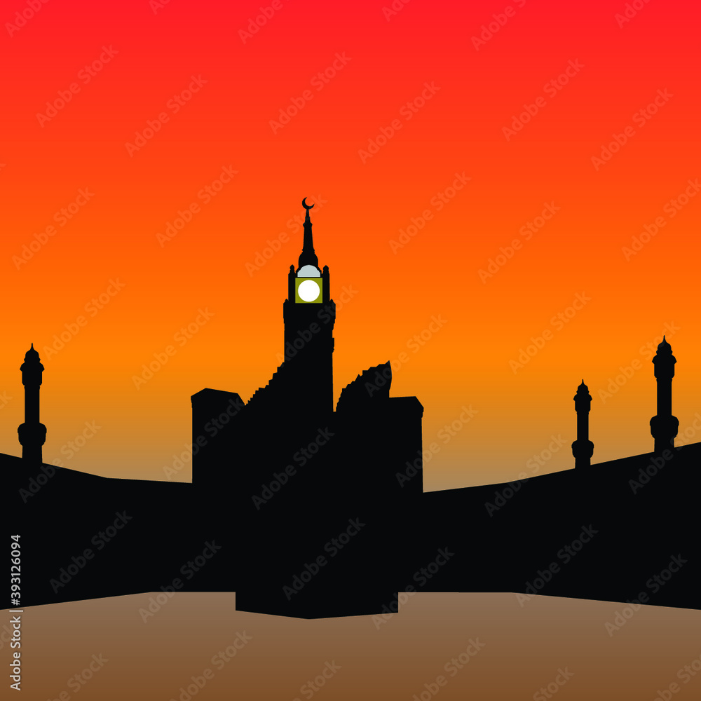 Mosque reflection In Saudi Arabia