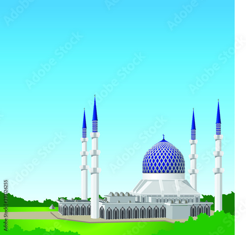 Painting of a mosque Malaysia