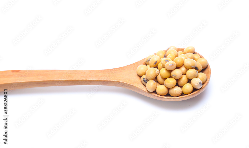 Soybeans isolated on white background Soybeans isolated on white background