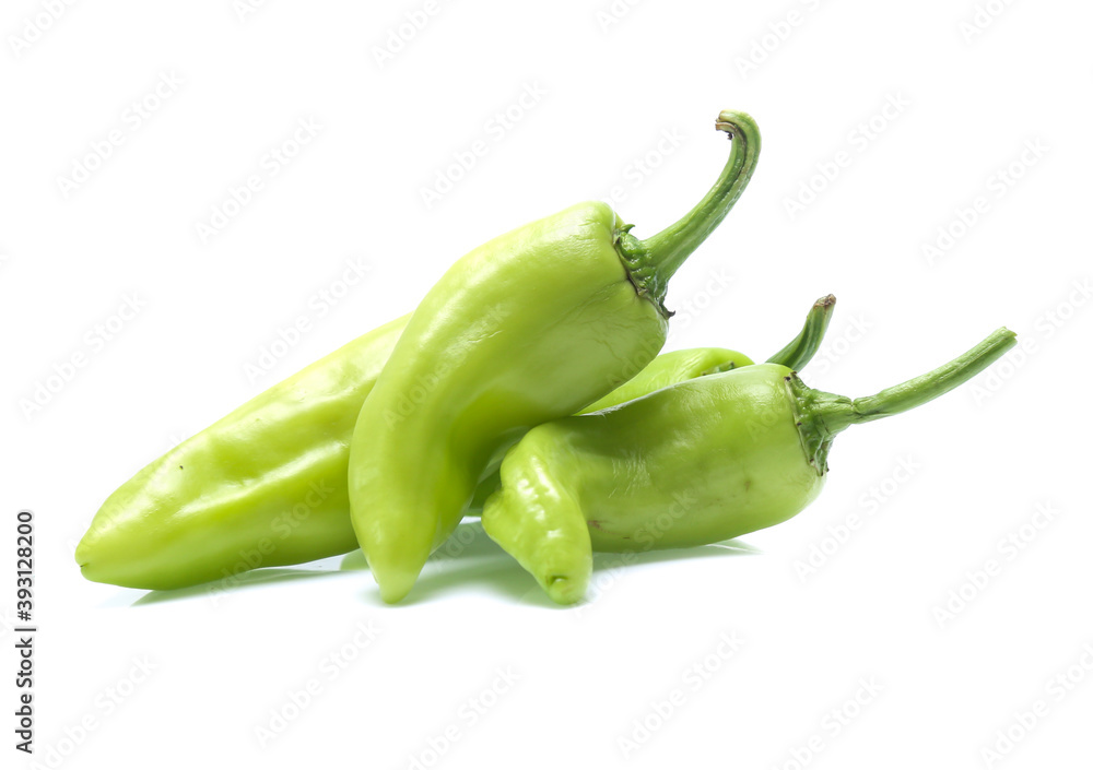 green pepper isolated on a white background green pepper isolated on a white background