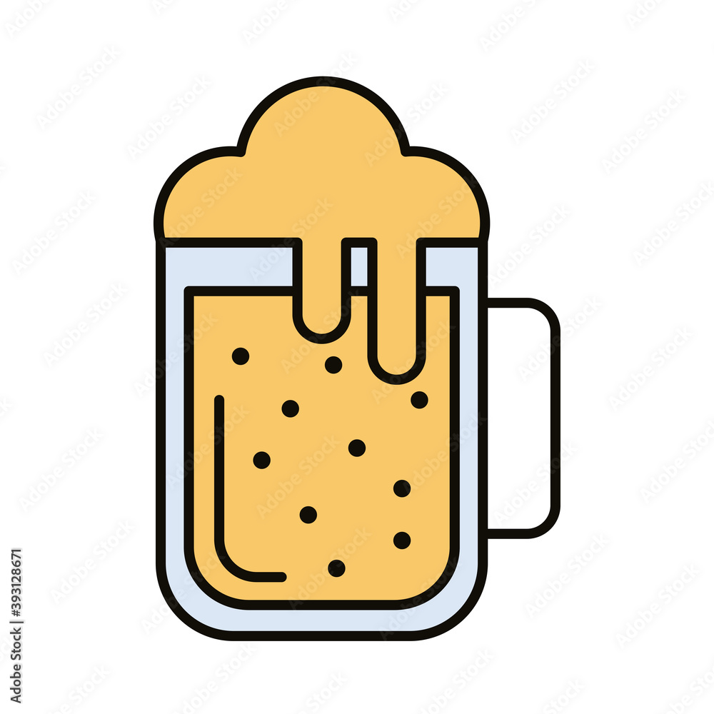 beer jar drink line and fill style icon beer jar drink line and fill style icon