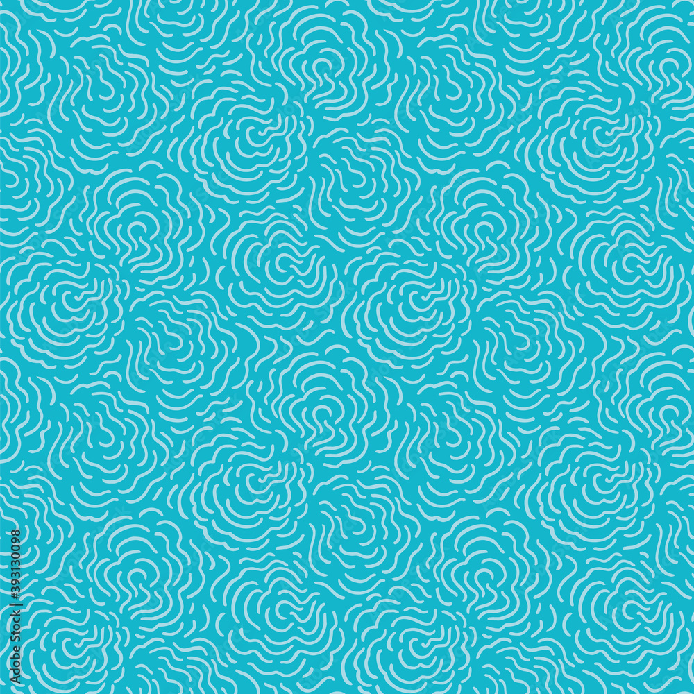 Seamless abstract doodle ocean pattern with hand painted irregular line art swirl in wavy movement. Graphic and modern design for beach wear, bath utensil, fashion and packaging design. Seamless abstract doodle ocean pattern with hand painted irregular line art swirl in wavy movement. Graphic and modern design for beach wear, bath utensil, fashion and packaging design.