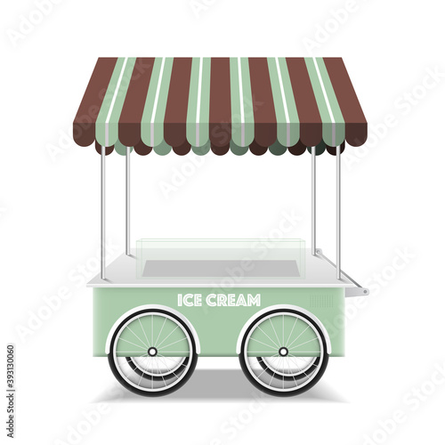 Ice cream cart on white background vector design EPS10.