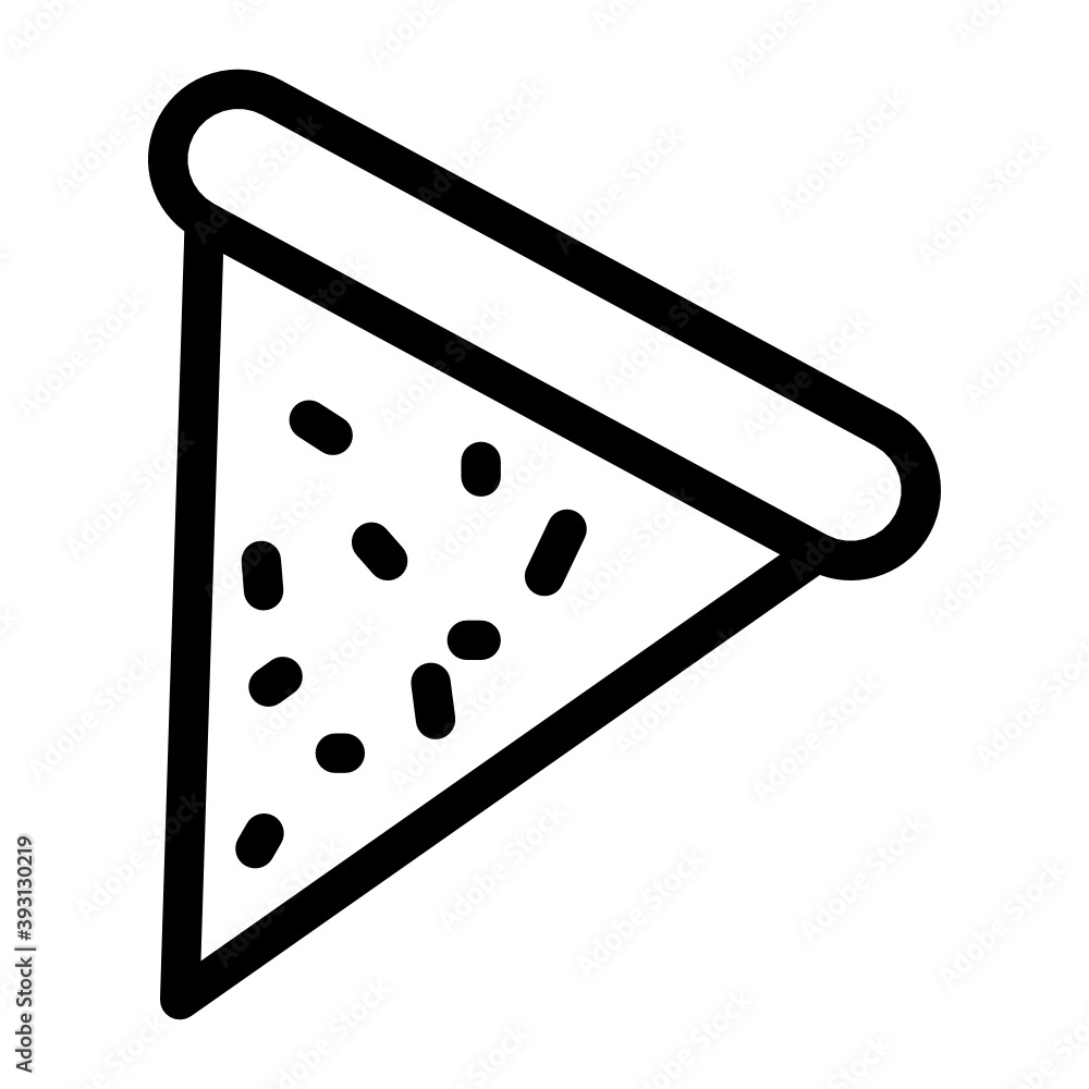 
A solid vector of mexican pizza slice, solid vector 
