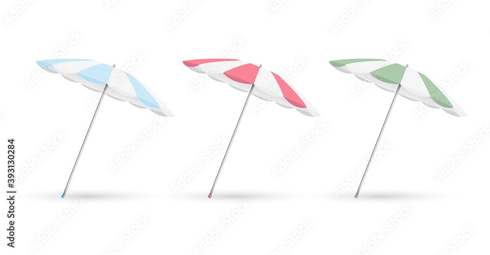 Fototapeta premium beach umbrella isolated on white vector design EPS10.