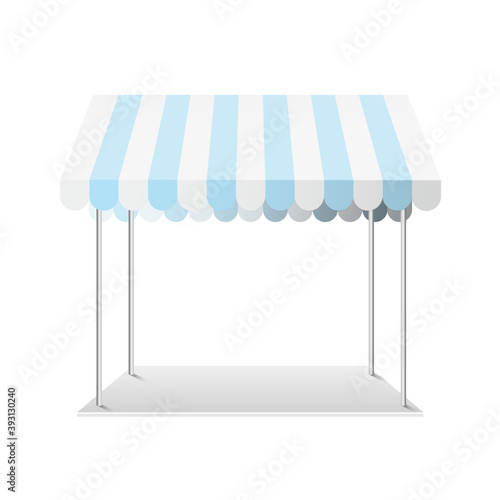 Template shopping stand or blue booth vector illustration EPS10.