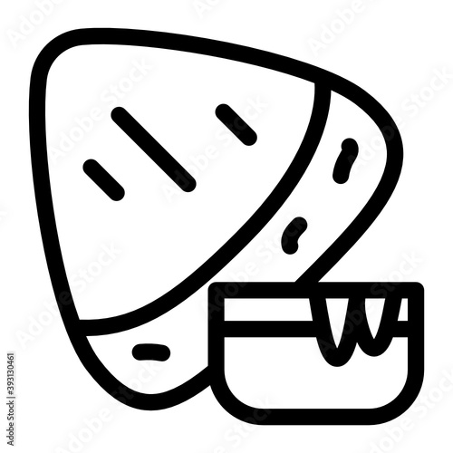 
Crispy nachos, food bowl in modern solid style 
