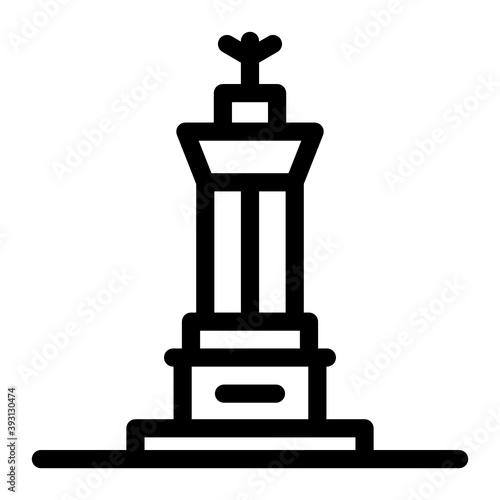 
Guanajuato landmark vector in solid style 
