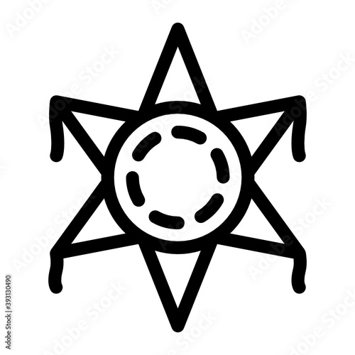 
A solid vector of mexican pinata star, filled icon 
