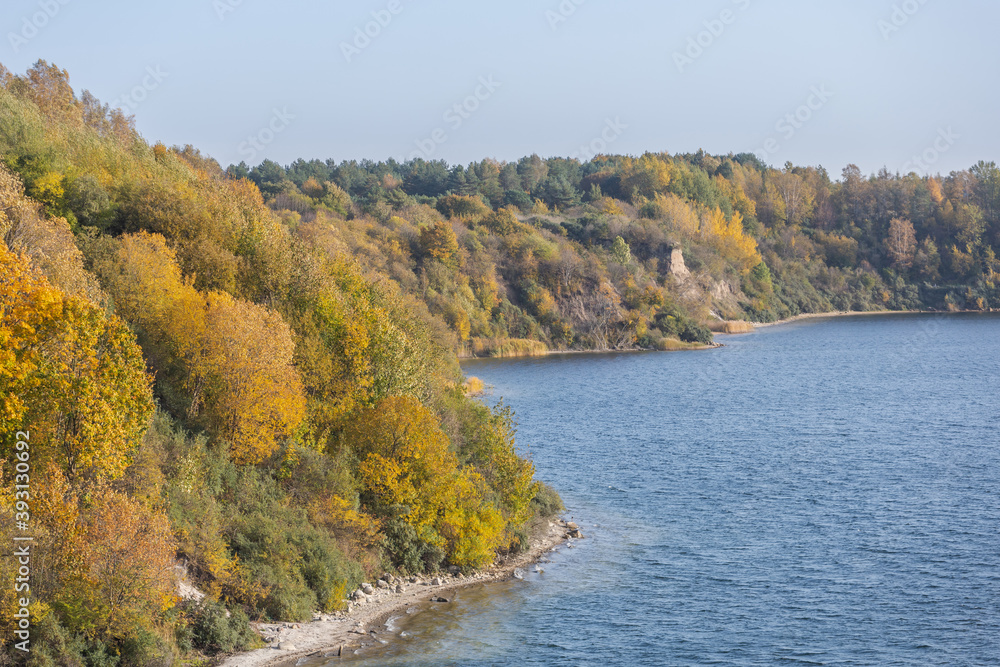 beautiful autumn landscape picturesque lakeside