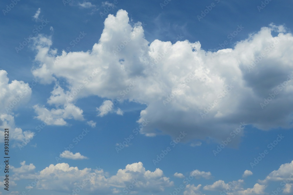 Blue sky with fluffy clouds Blue sky with fluffy clouds