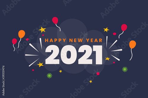 Happy new year 2021 background vector