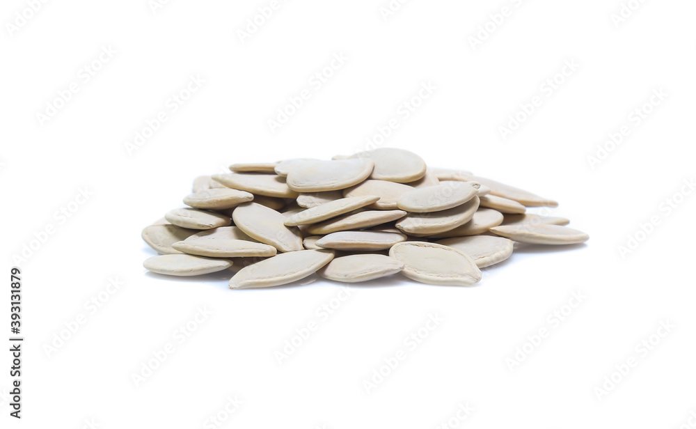 Pumpkin seeds isolated on white background Pumpkin seeds isolated on white background