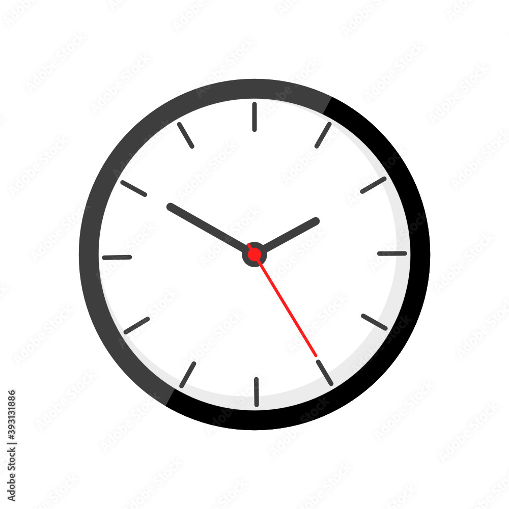 Clock icon isolate on white background. Clock icon isolate on white background.