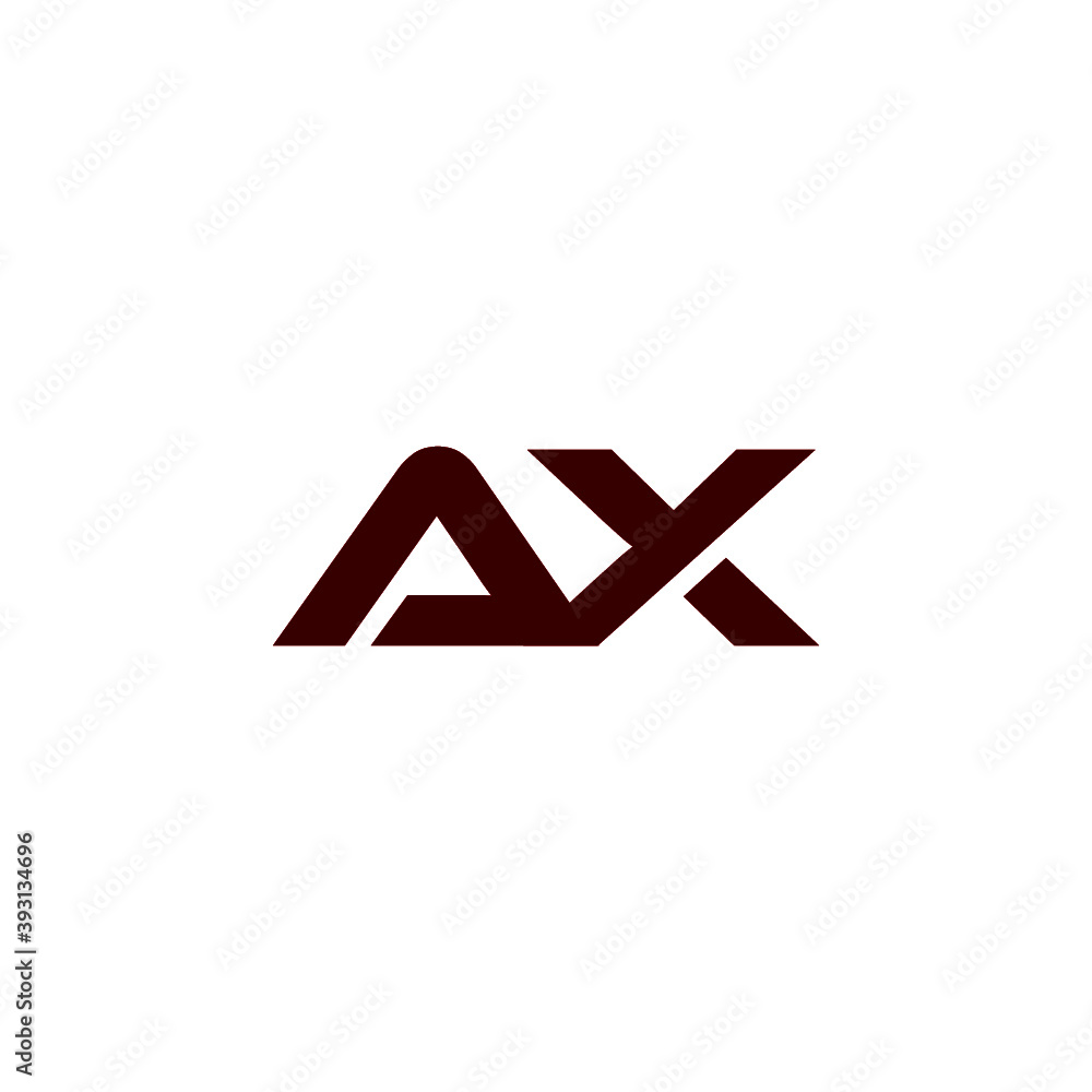 AX Logo Design Business Typography isolated on white background AX Logo Design Business Typography isolated on white background