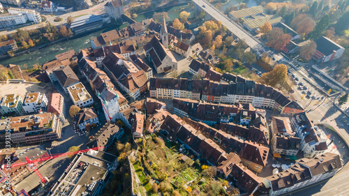 The old town of Baden from the air, Switzerland.  © Swissguylover