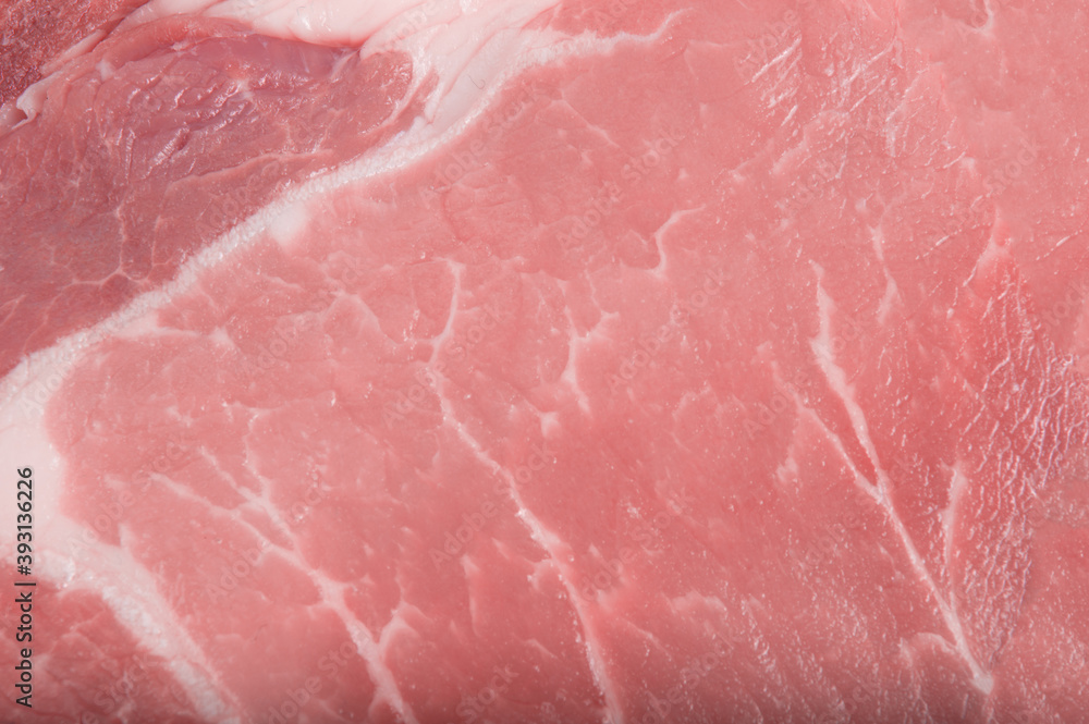 Meat uncooked slice pork background texture close up Meat uncooked slice pork background texture close up