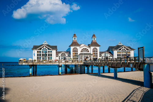 Famous pier of Sellin on the island of R  gen  Germany