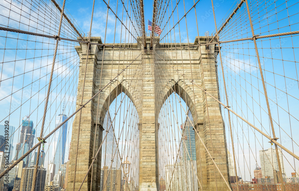 Fototapeta premium Brookline city bridge city New York 