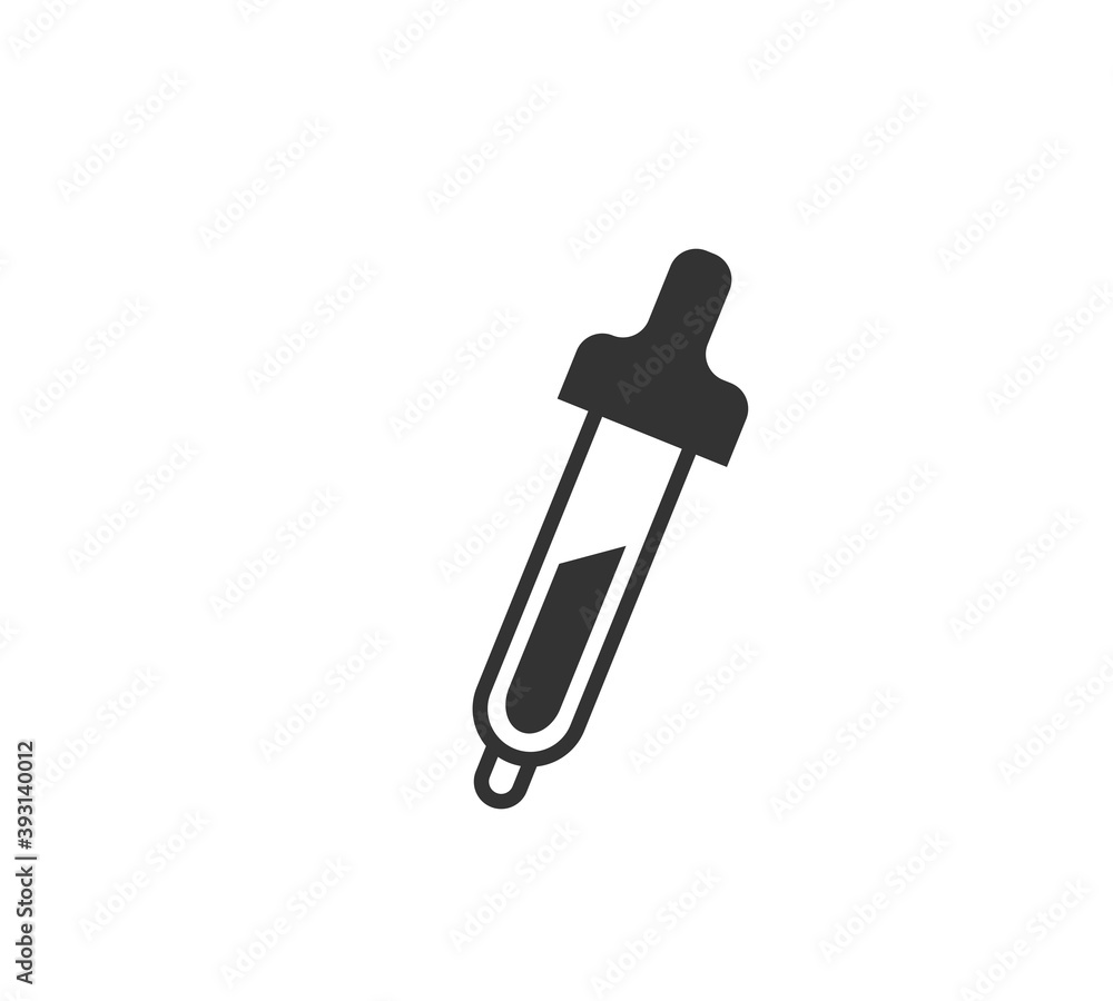Dropper vector flat pictogram illustration isolated on white background Dropper vector flat pictogram illustration isolated on white background