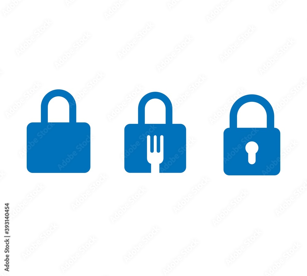 Lock Icon set. Logo Design Element. simple lock icon. food lock icon. Lock Icon set. Logo Design Element. simple lock icon. food lock icon.