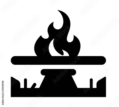 gas stove icon. Element of oil and gas sign. Premium quality graphic design icon. Stock vector
