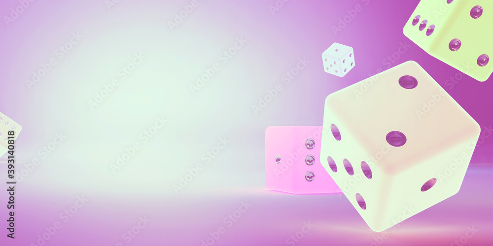 Dice background in vibrant retro colors. Dice background in vibrant retro colors.