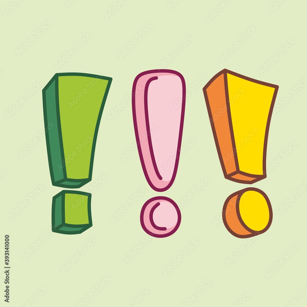 three exclamation marks three exclamation marks