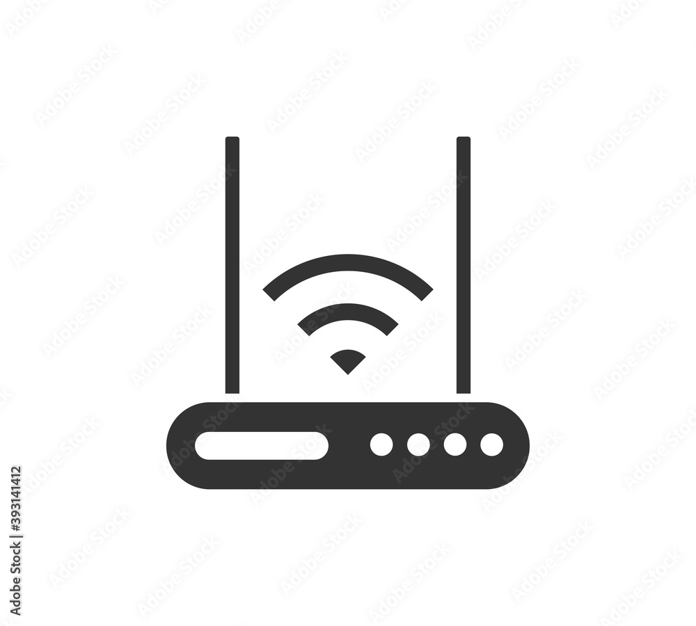 Wifi Router Icon Design on white background. Vector Illustration Wifi Router Icon Design on white background. Vector Illustration